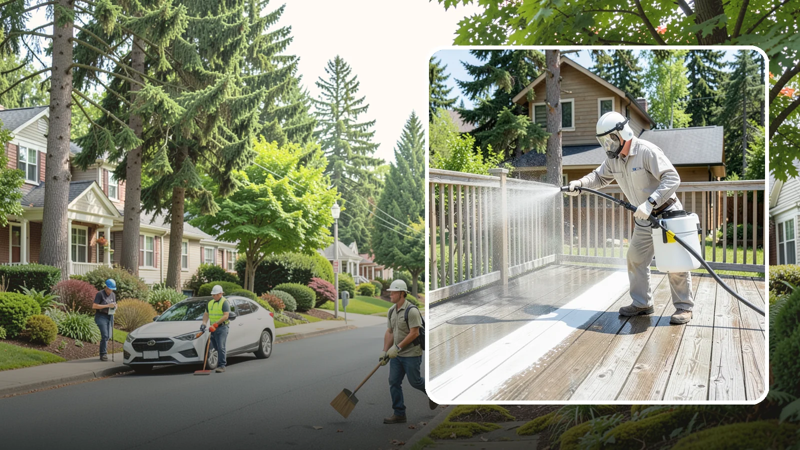 Deck Restoration Cleaning in Beaux Arts Village, King County, WA - Deep-restore a neglected deck through staged cleaning, stripping, and brightening back to usable wood.
