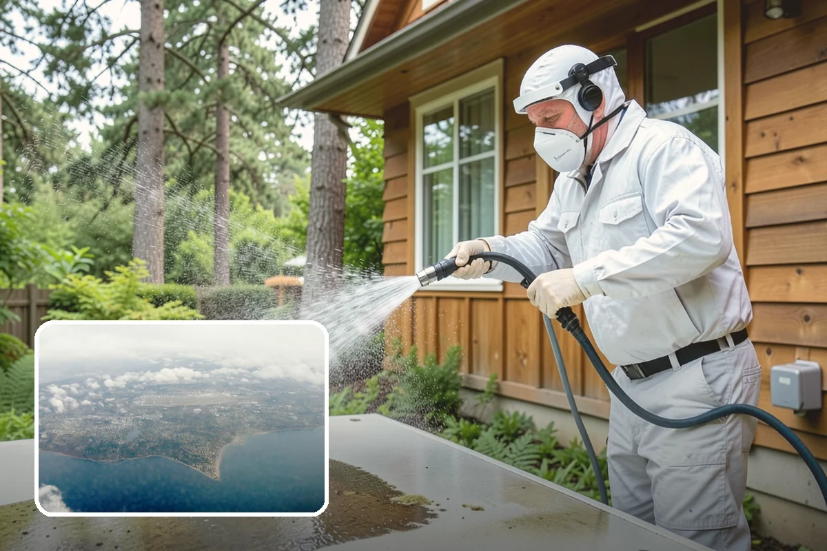 Deck Restoration Cleaning in Burien, King County, WA - Recovers a neglected deck to usable wood