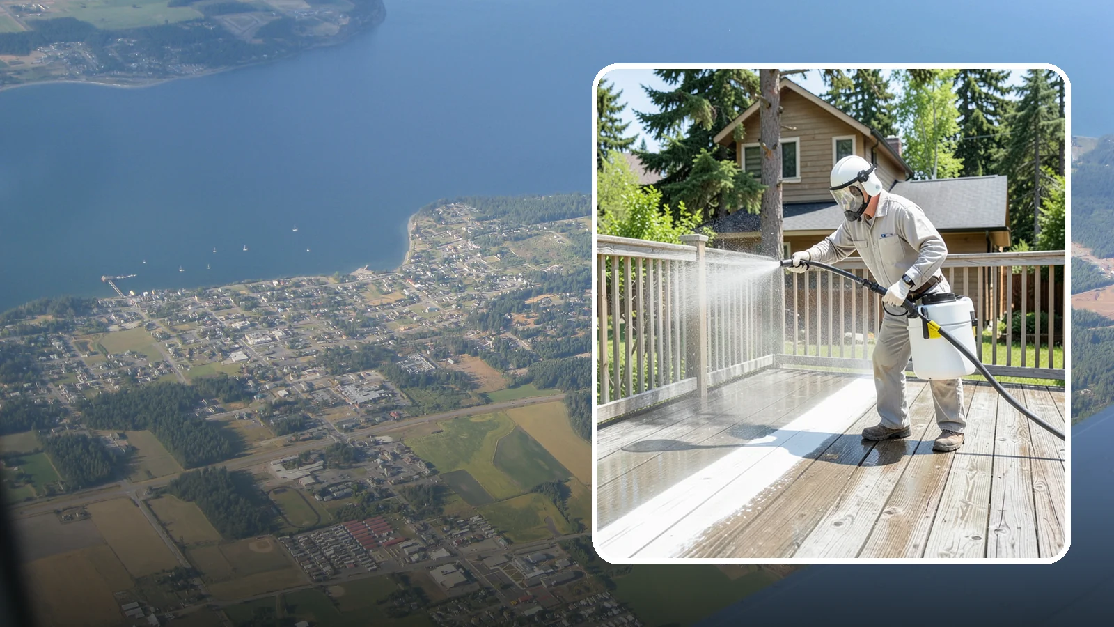 Deck Restoration Cleaning in Coupeville, Island County, WA - Deep-restore a neglected deck through staged cleaning, stripping, and brightening back to usable wood.