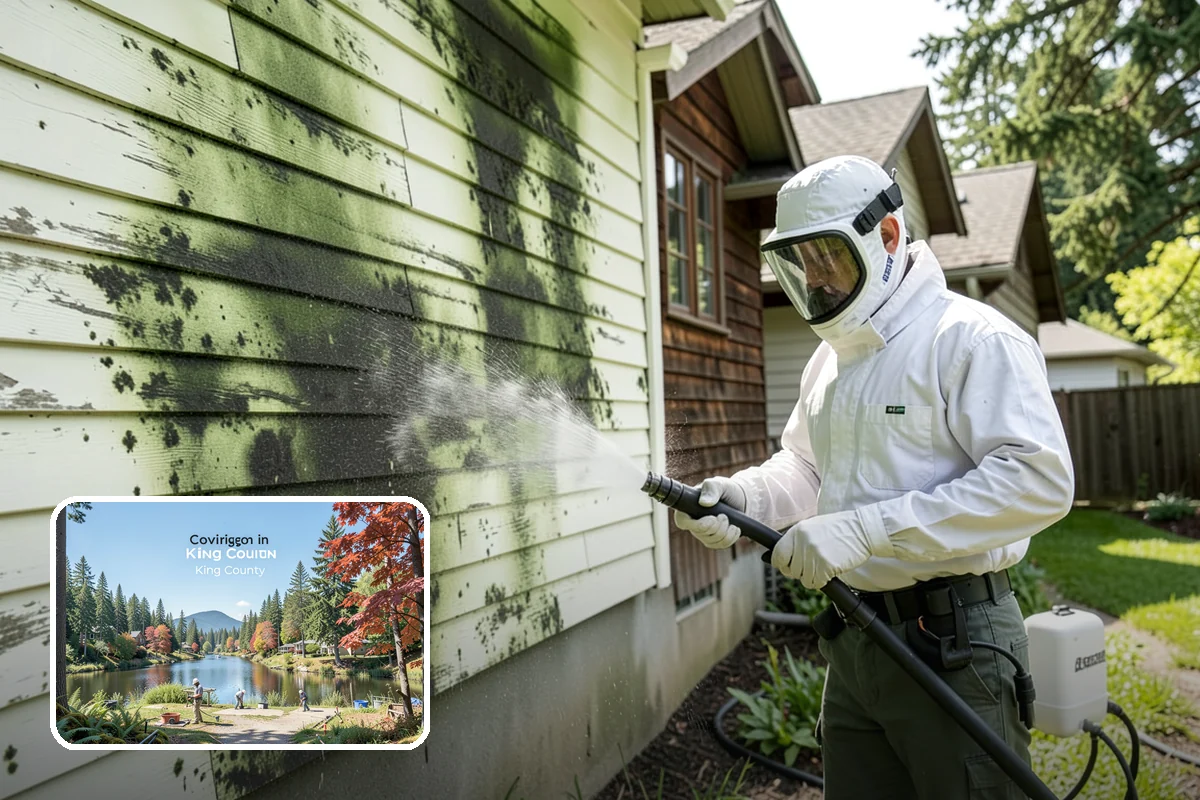 Deck Restoration Cleaning in Covington, King County, WA - Recovers a neglected deck to usable wood