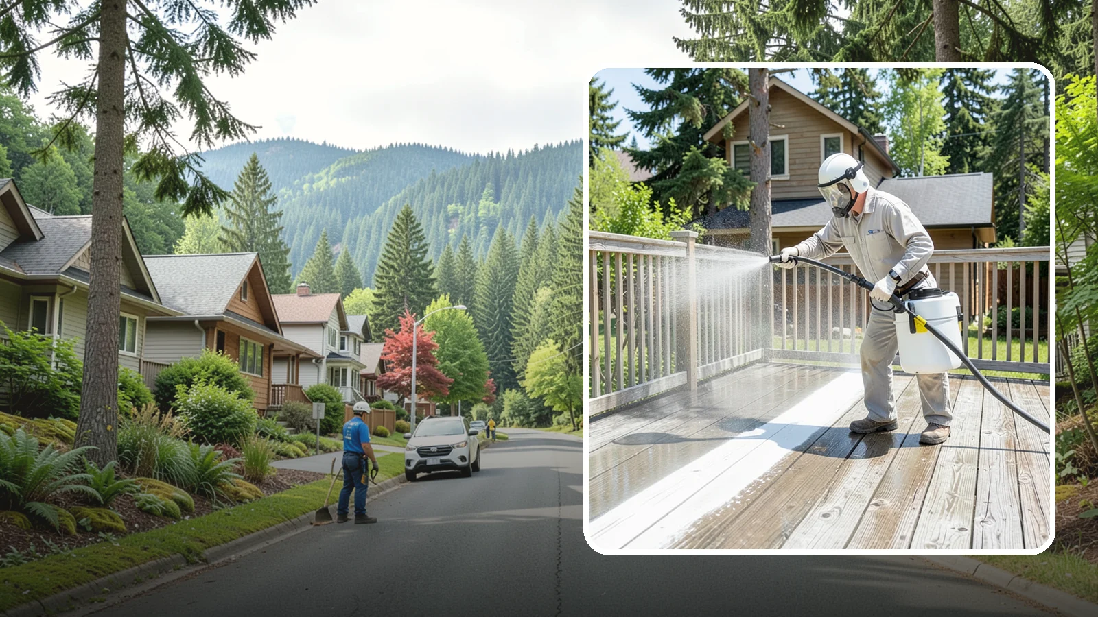 Deck Restoration Cleaning in Darrington, Snohomish County, WA - Deep-restore a neglected deck through staged cleaning, stripping, and brightening back to usable wood.
