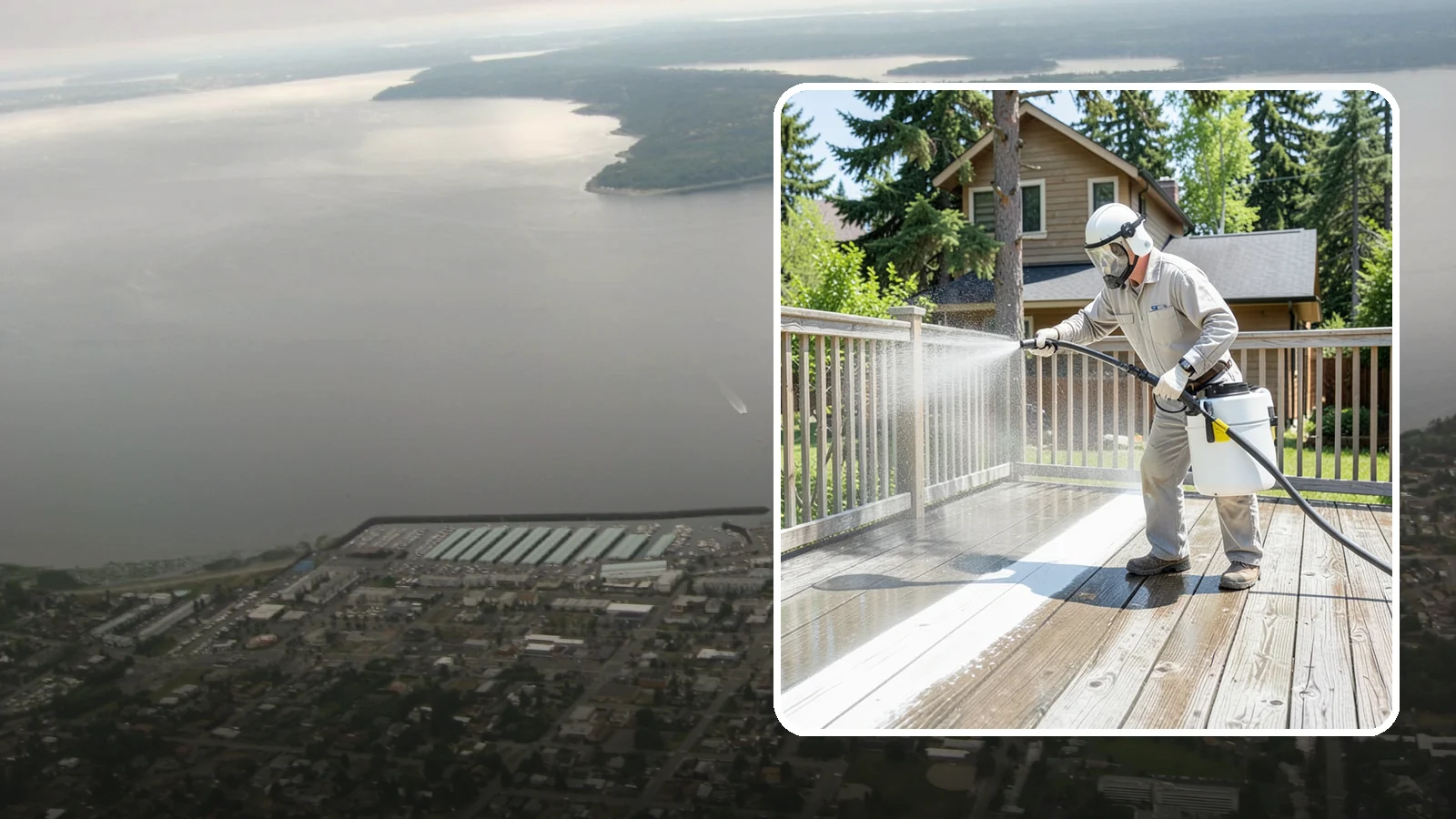 Deck Restoration Cleaning in Des Moines, King County, WA - Deep-restore a neglected deck through staged cleaning, stripping, and brightening back to usable wood.