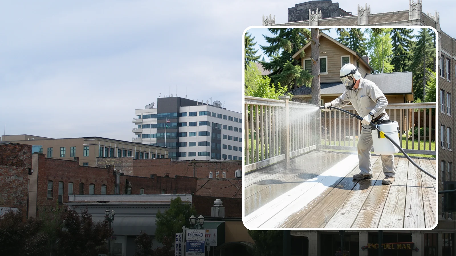 Deck Restoration Cleaning in Everett, Snohomish County, WA - Deep-restore a neglected deck through staged cleaning, stripping, and brightening back to usable wood.