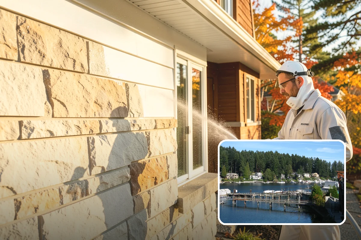 Deck Restoration Cleaning in Gig Harbor, Pierce County, WA - Recovers a neglected deck to usable wood