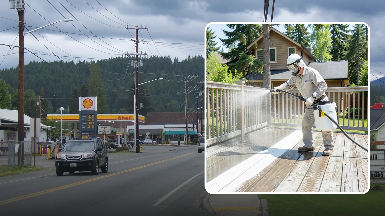 Deck Restoration Cleaning in Granite Falls, Snohomish County, WA - Deep-restore a neglected deck through staged cleaning, stripping, and brightening back to usable wood.