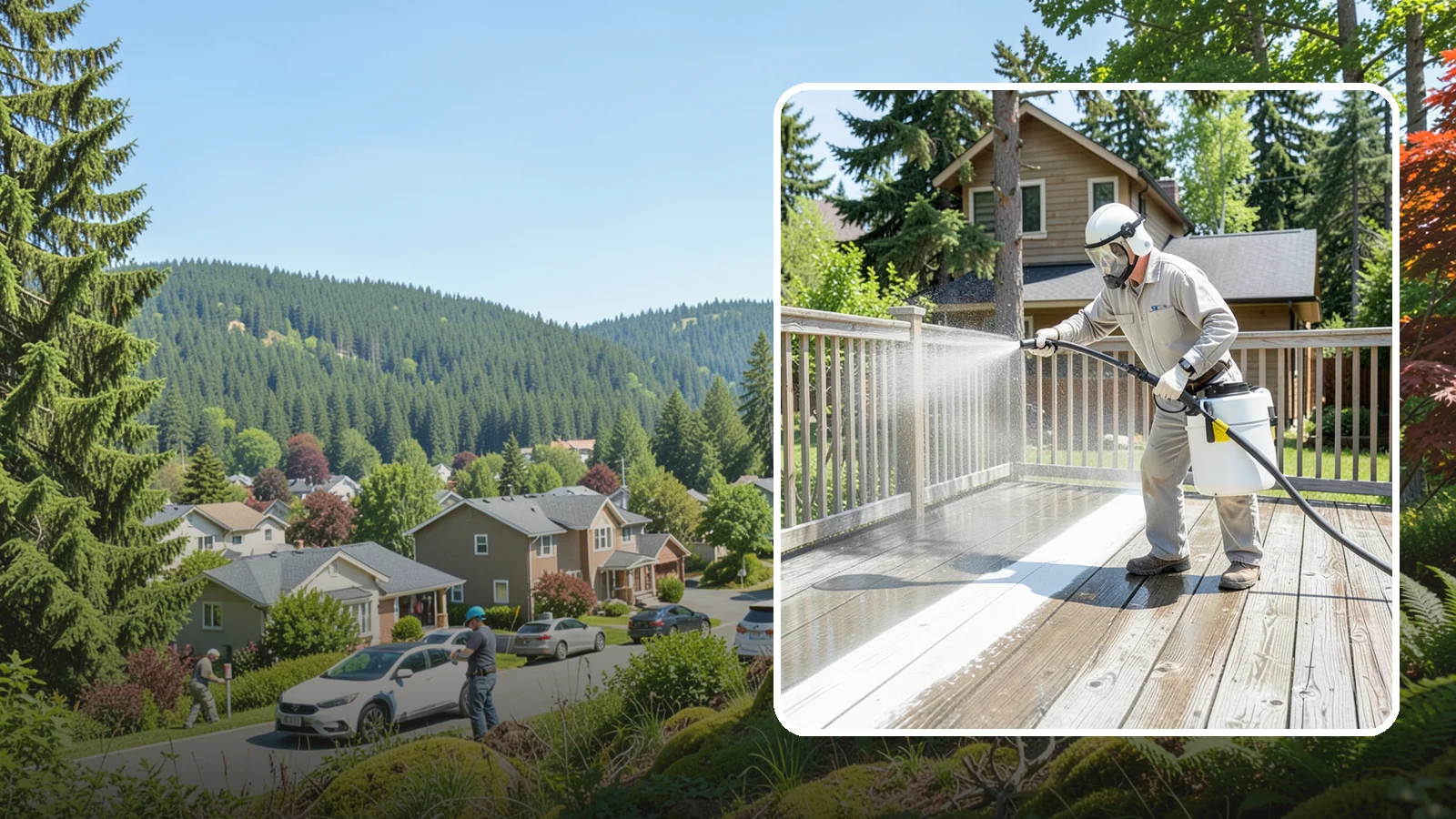 Deck Restoration Cleaning in Index, Snohomish County, WA - Deep-restore a neglected deck through staged cleaning, stripping, and brightening back to usable wood.