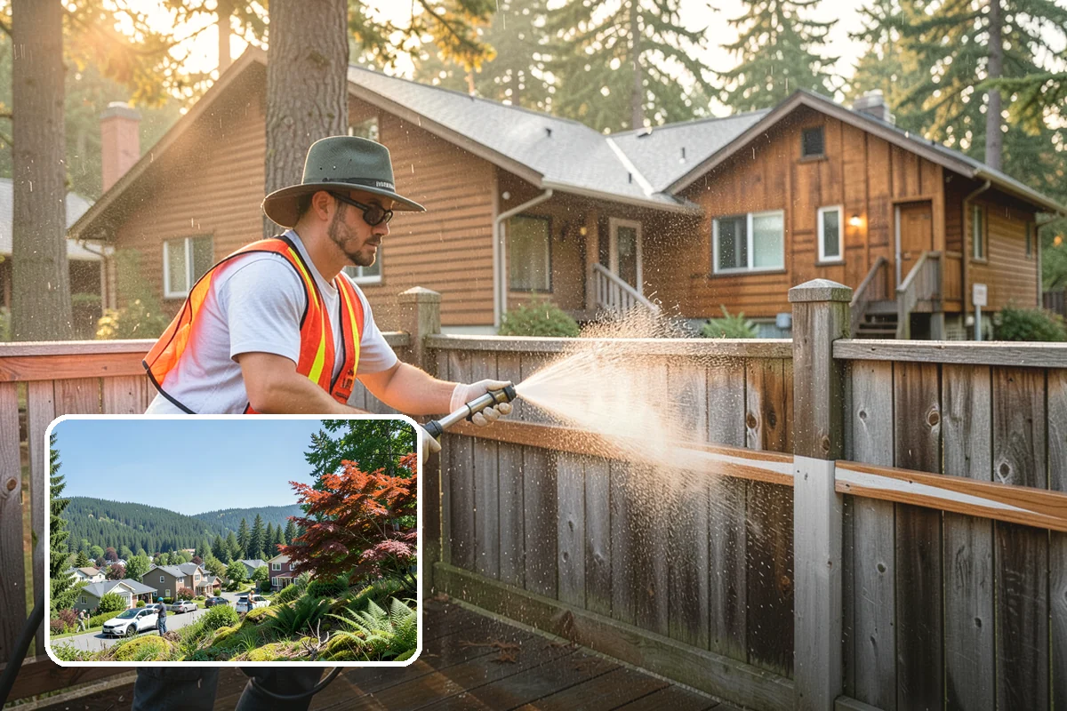 Deck Restoration Cleaning in Index, Snohomish County, WA - Recovers a neglected deck to usable wood