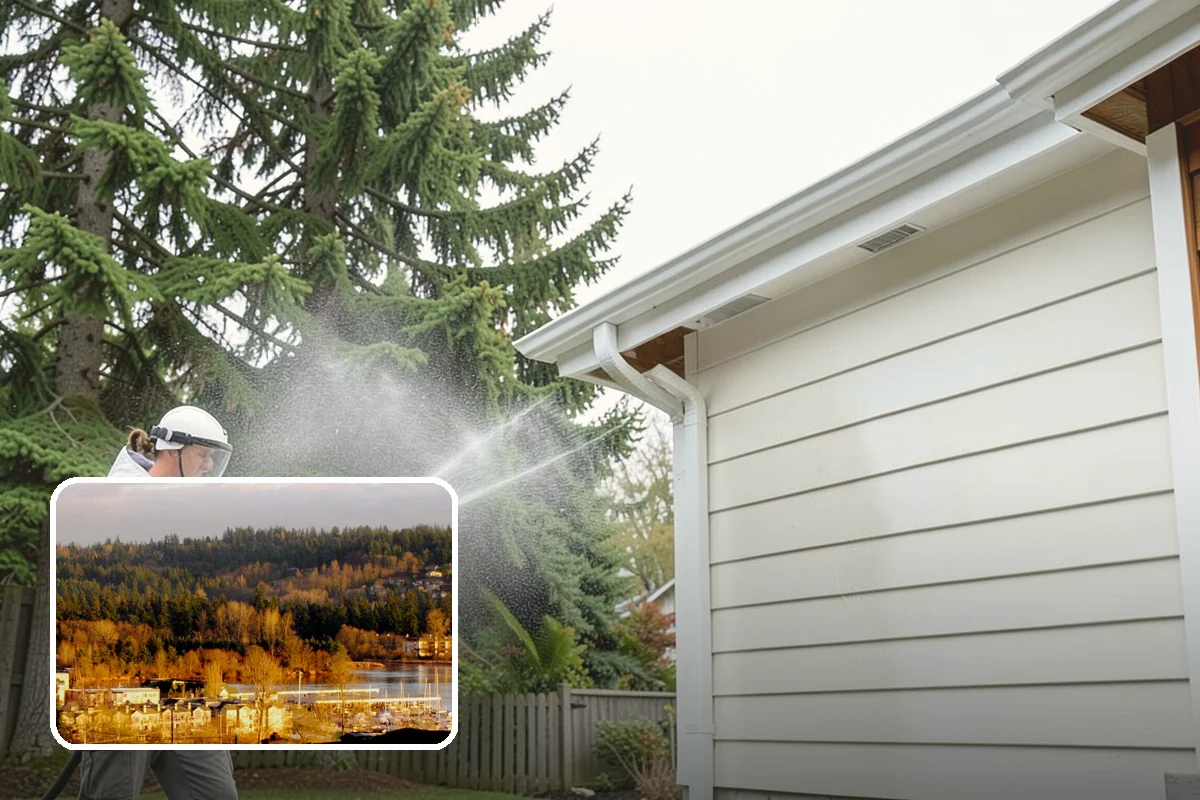 Deck Restoration Cleaning in Kenmore, King County, WA - Recovers a neglected deck to usable wood