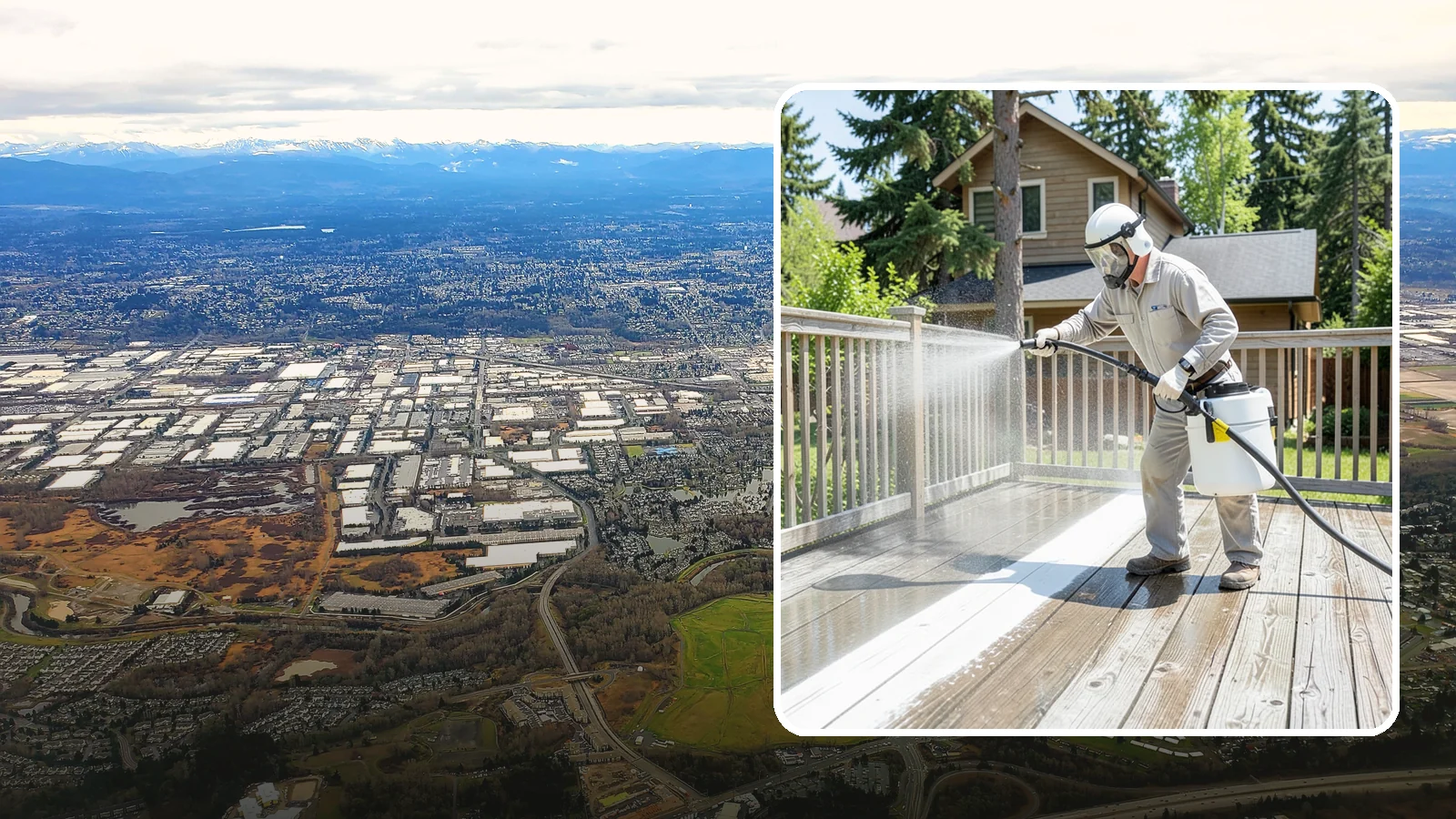 Deck Restoration Cleaning in Kent, King County, WA - Deep-restore a neglected deck through staged cleaning, stripping, and brightening back to usable wood.