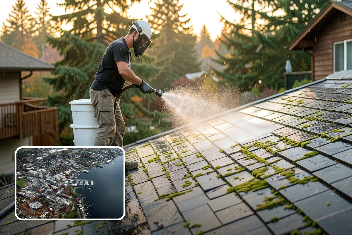 Deck Restoration Cleaning in Kirkland, King County, WA - Recovers a neglected deck to usable wood