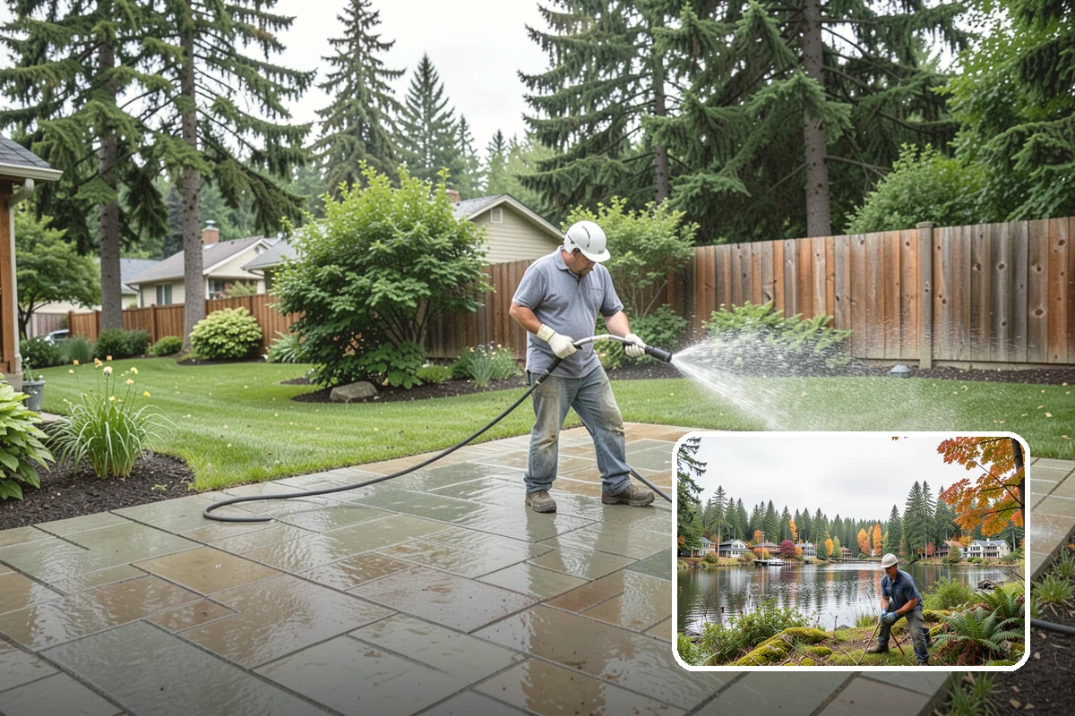 Deck Restoration Cleaning in La Conner, Skagit County, WA - Recovers a neglected deck to usable wood
