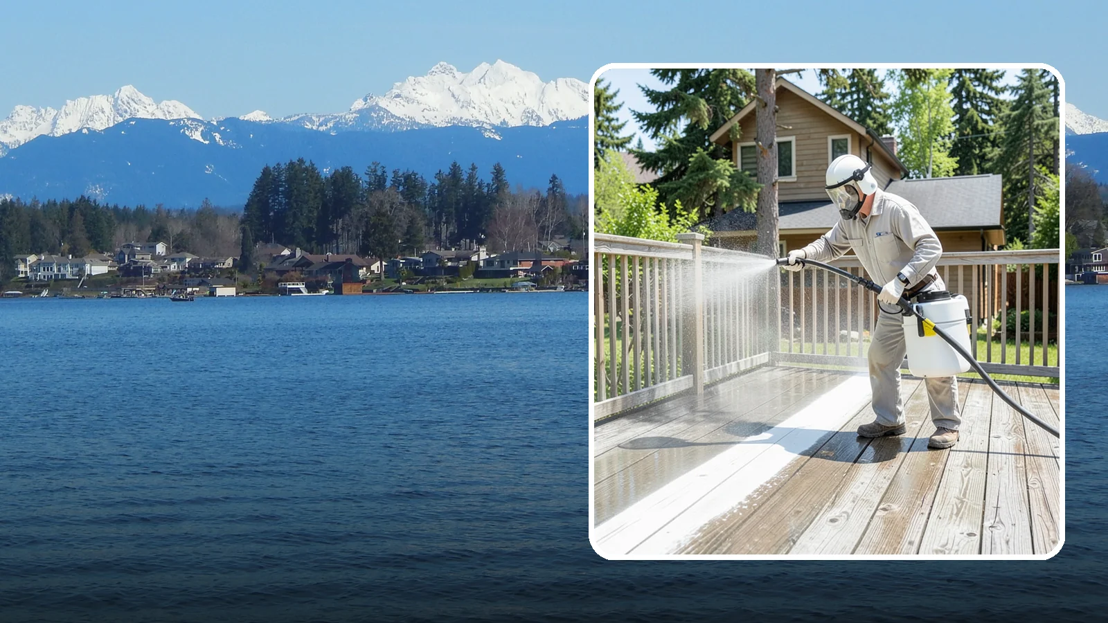 Deck Restoration Cleaning in Lake Stevens, Snohomish County, WA - Deep-restore a neglected deck through staged cleaning, stripping, and brightening back to usable wood.