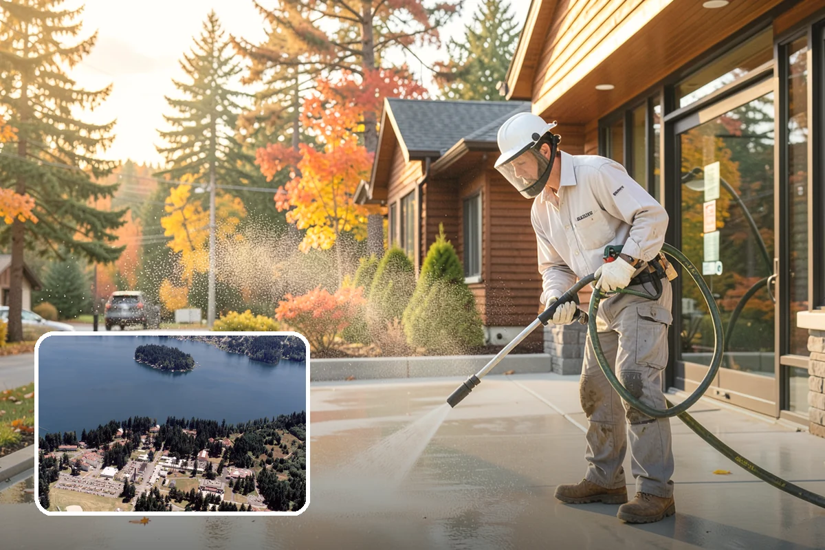 Deck Restoration Cleaning in Lakewood, Pierce County, WA - Recovers a neglected deck to usable wood