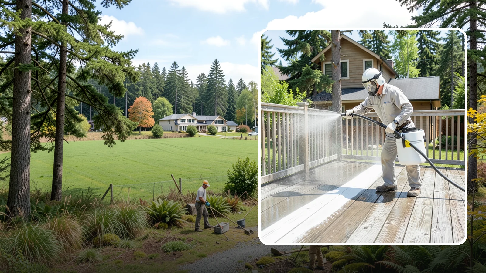 Deck Restoration Cleaning in Lyman, Skagit County, WA - Deep-restore a neglected deck through staged cleaning, stripping, and brightening back to usable wood.