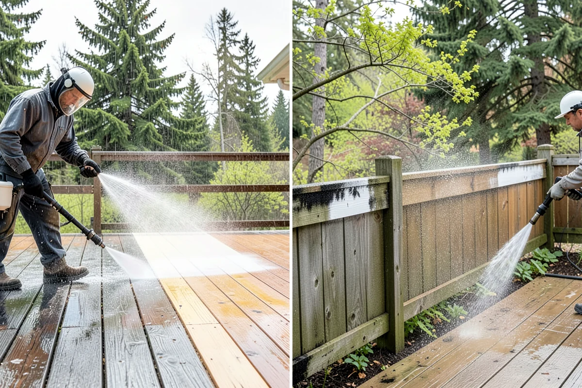 Deck Restoration Cleaning in Maple Valley, King County, WA - Assess board condition and plan the stages