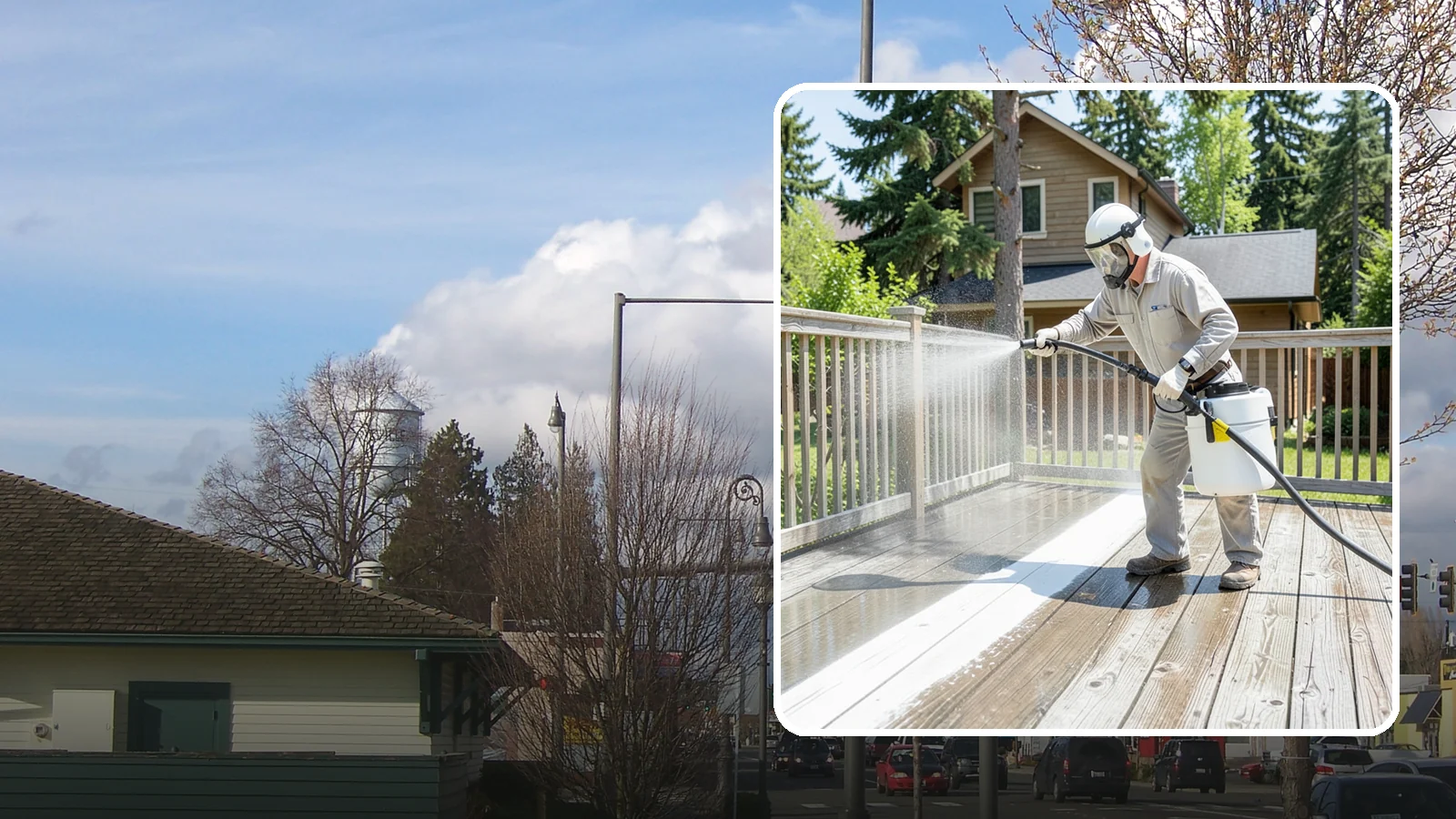 Deck Restoration Cleaning in Marysville, Snohomish County, WA - Deep-restore a neglected deck through staged cleaning, stripping, and brightening back to usable wood.