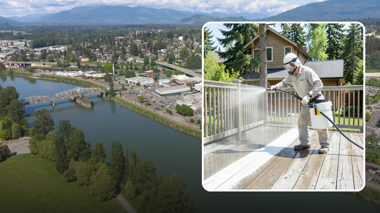 Deck Restoration Cleaning in Mount Vernon, Skagit County, WA - Deep-restore a neglected deck through staged cleaning, stripping, and brightening back to usable wood.