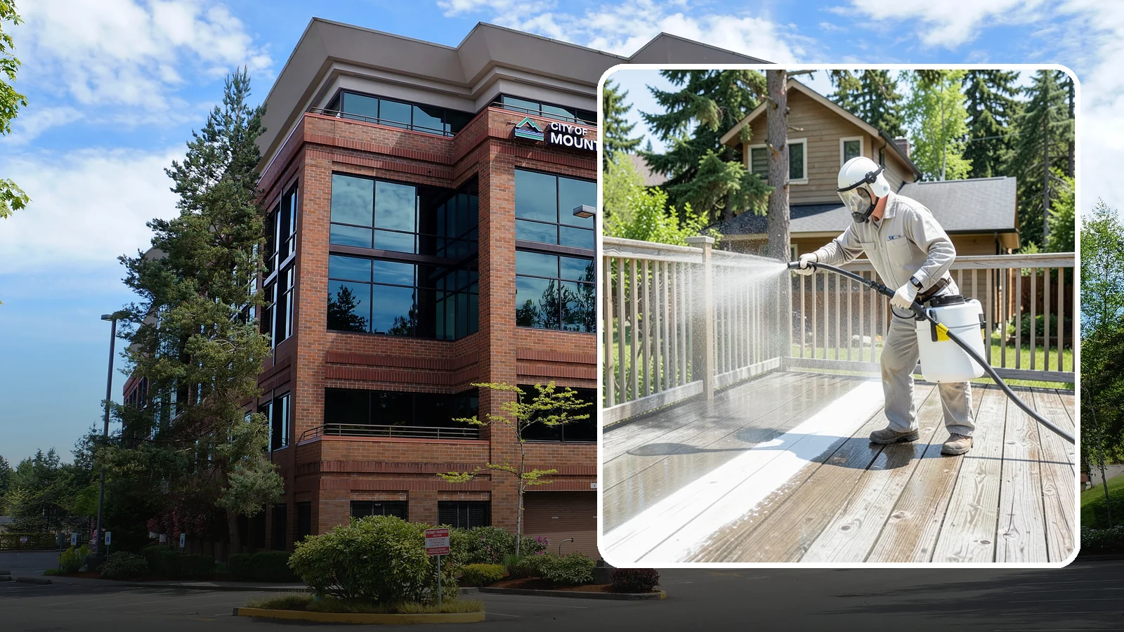 Deck Restoration Cleaning in Mountlake Terrace, Snohomish County, WA - Deep-restore a neglected deck through staged cleaning, stripping, and brightening back to usable wood.