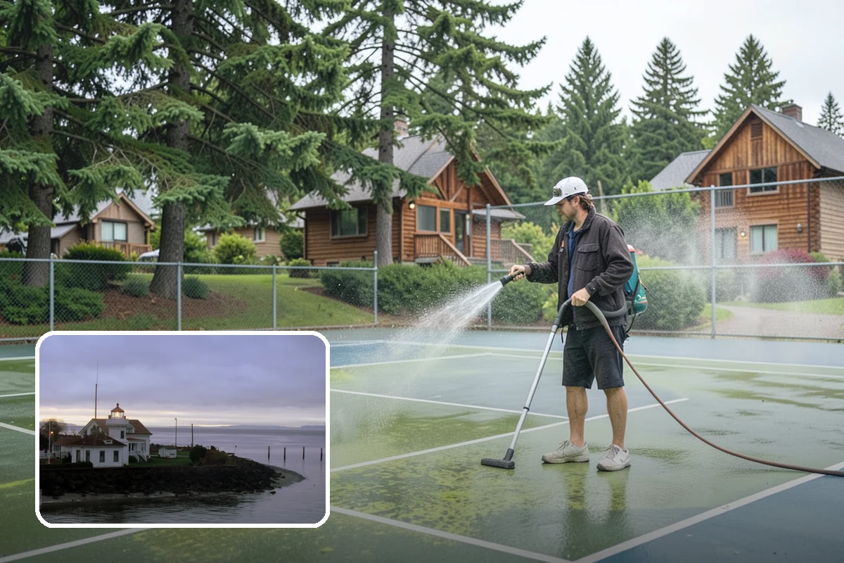 Deck Restoration Cleaning in Mukilteo, Snohomish County, WA - Recovers a neglected deck to usable wood