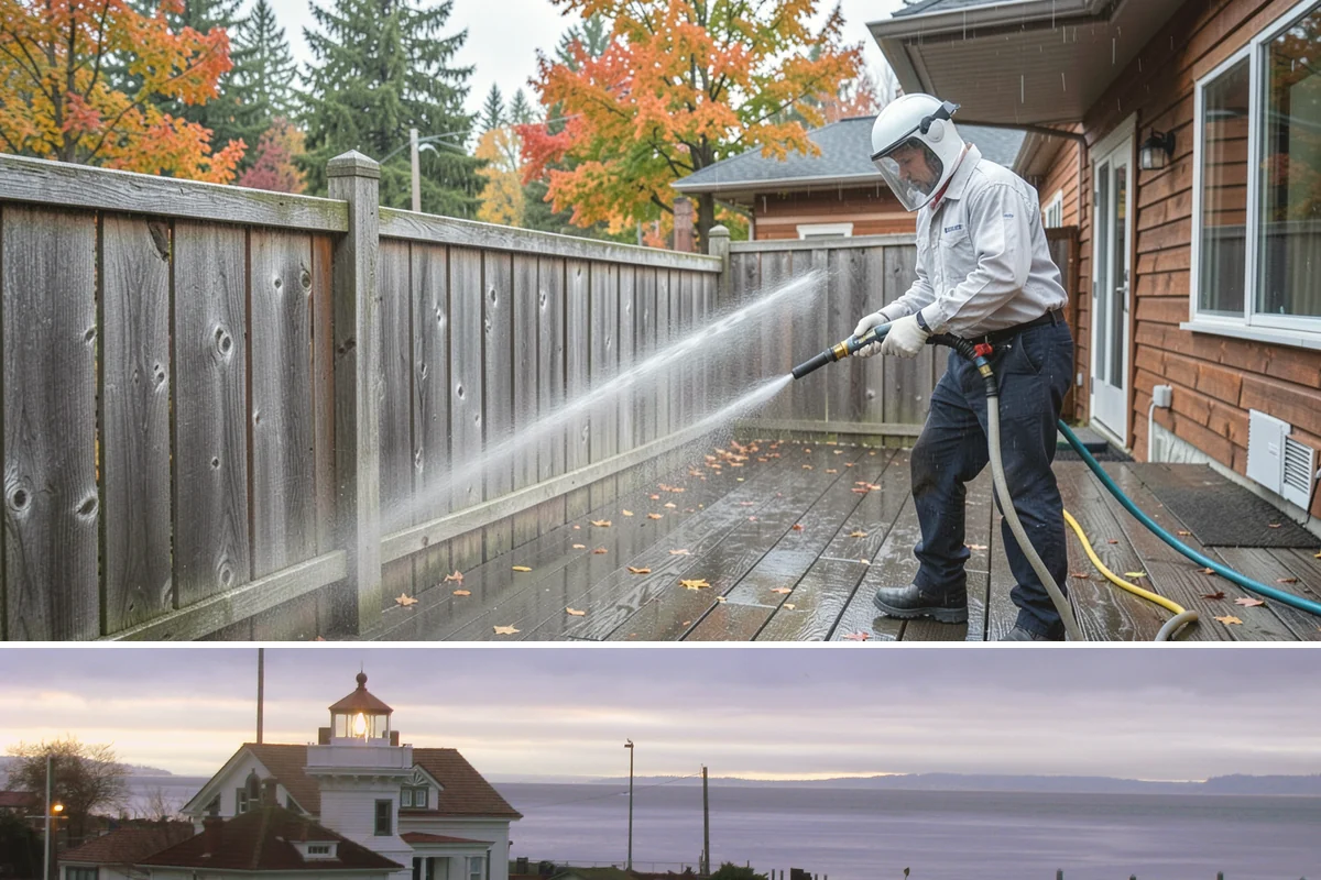 Deck Restoration Cleaning in Mukilteo, Snohomish County, WA - Restore weathered decks across summer to allow each stage to dry between steps.