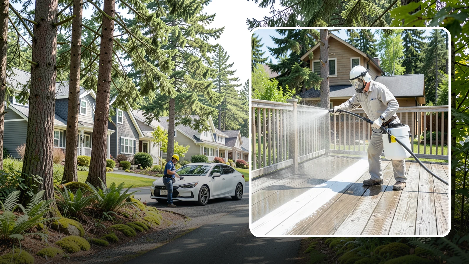 Deck Restoration Cleaning in Normandy Park, King County, WA - Deep-restore a neglected deck through staged cleaning, stripping, and brightening back to usable wood.