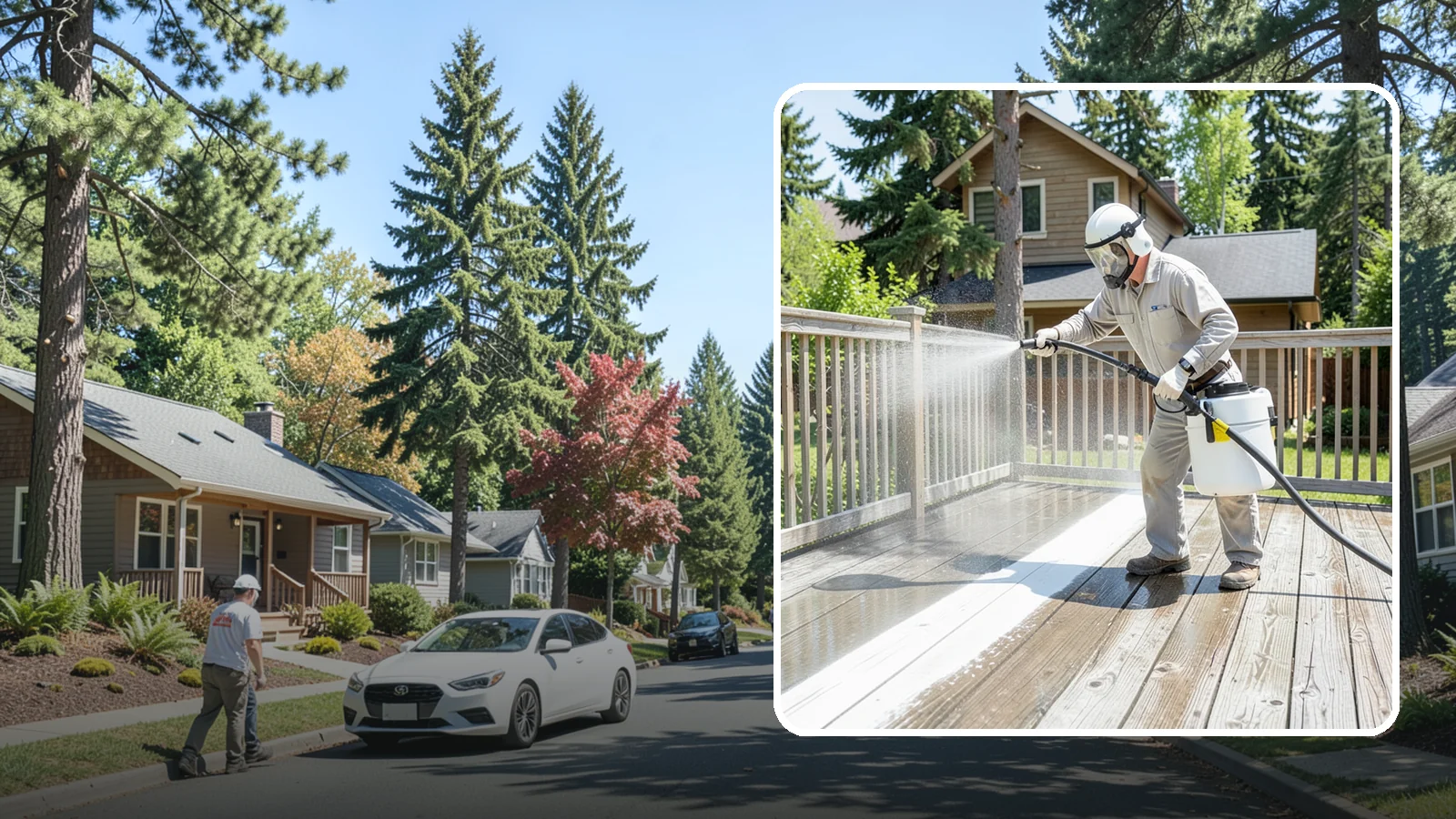 Deck Restoration Cleaning in Orting, Pierce County, WA - Deep-restore a neglected deck through staged cleaning, stripping, and brightening back to usable wood.