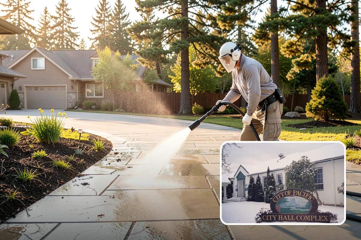 Deck Restoration Cleaning in Pacific, King County, WA - Recovers a neglected deck to usable wood