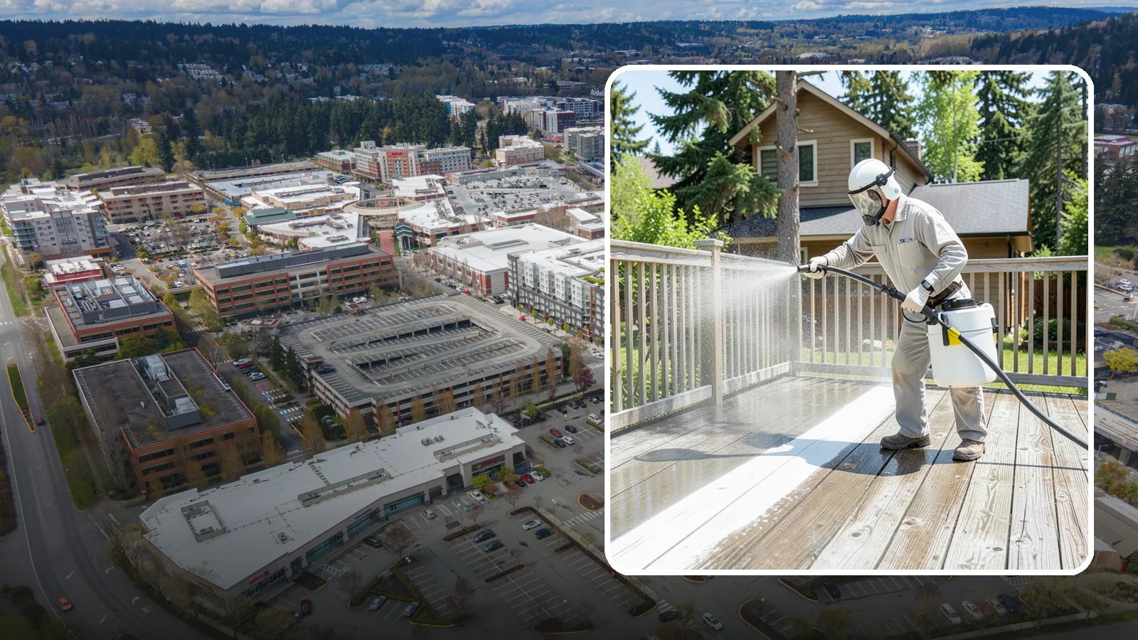 Deck Restoration Cleaning in Redmond, King County, WA - Deep-restore a neglected deck through staged cleaning, stripping, and brightening back to usable wood.