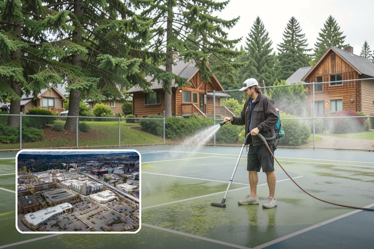 Deck Restoration Cleaning in Redmond, King County, WA - Recovers a neglected deck to usable wood