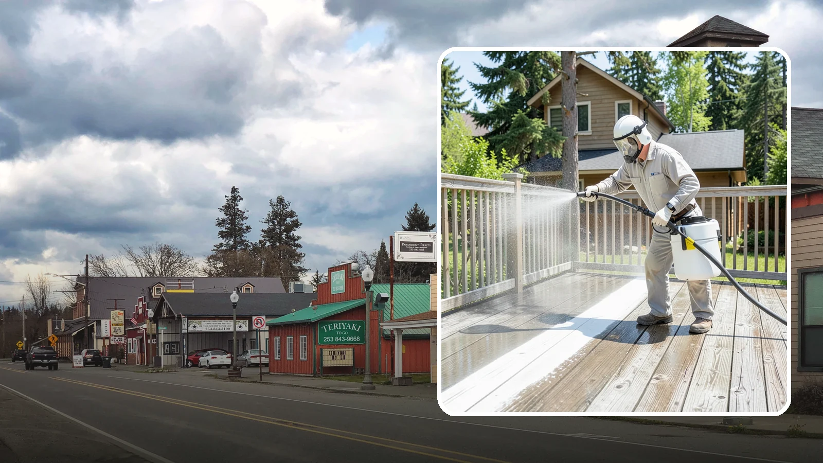 Deck Restoration Cleaning in Roy, Pierce County, WA - Deep-restore a neglected deck through staged cleaning, stripping, and brightening back to usable wood.