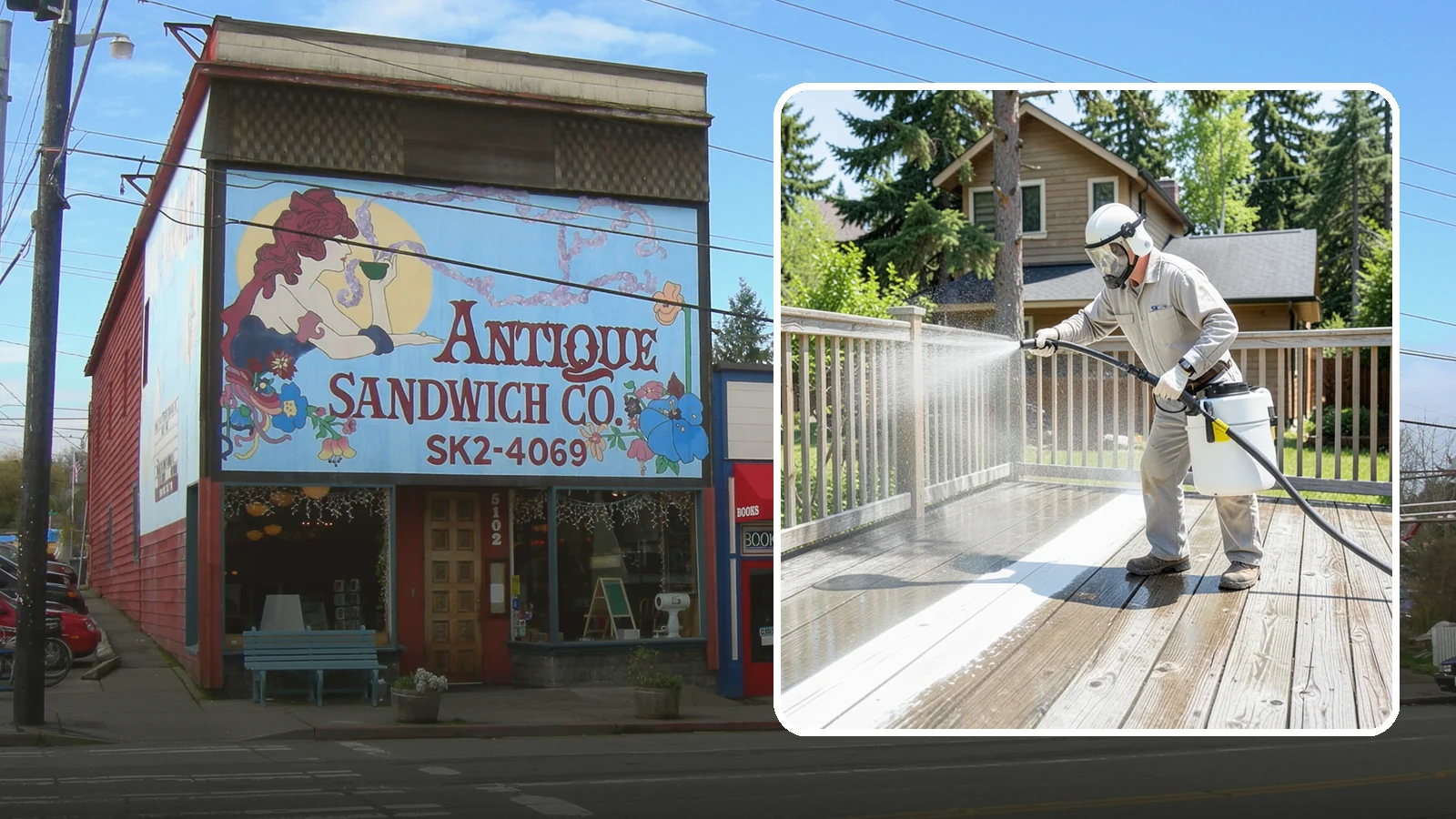 Deck Restoration Cleaning in Ruston, Pierce County, WA - Deep-restore a neglected deck through staged cleaning, stripping, and brightening back to usable wood.