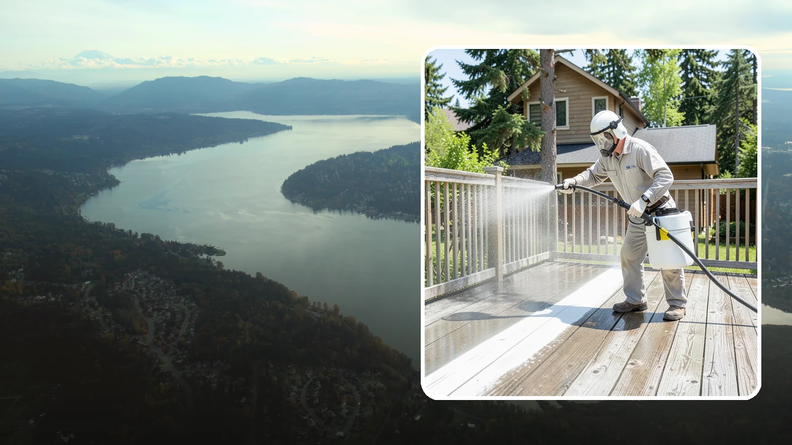 Deck Restoration Cleaning in Sammamish, King County, WA - Deep-restore a neglected deck through staged cleaning, stripping, and brightening back to usable wood.