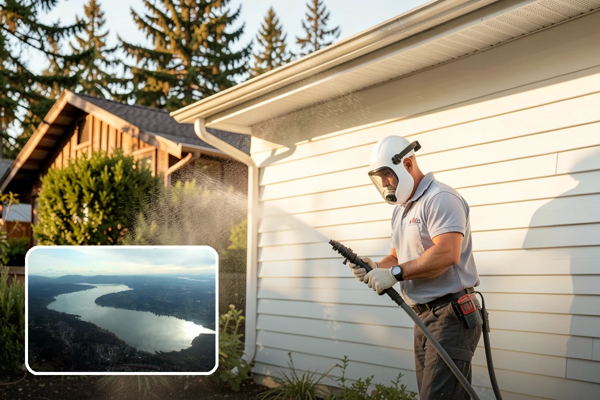 Deck Restoration Cleaning in Sammamish, King County, WA - Recovers a neglected deck to usable wood