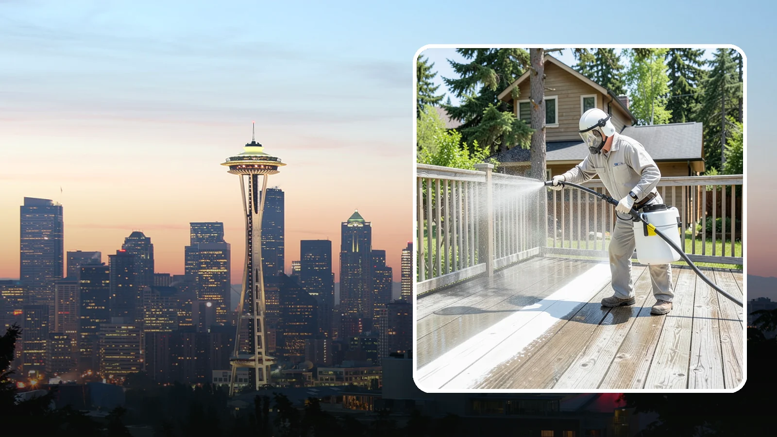 Deck Restoration Cleaning in Seattle, King County, WA - Deep-restore a neglected deck through staged cleaning, stripping, and brightening back to usable wood.