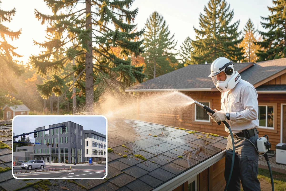 Deck Restoration Cleaning in Shoreline, King County, WA - Recovers a neglected deck to usable wood