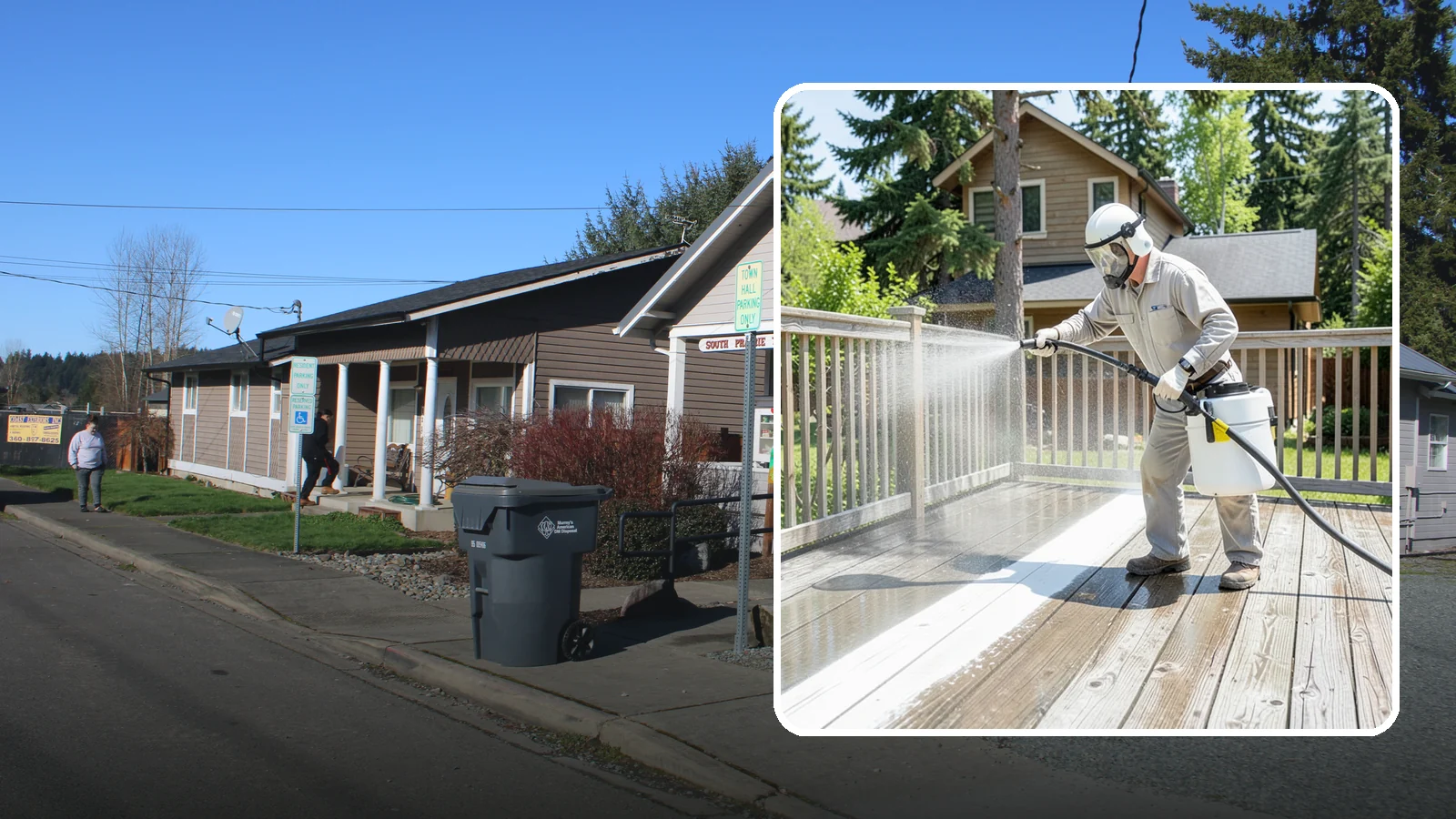 Deck Restoration Cleaning in South Prairie, Pierce County, WA - Deep-restore a neglected deck through staged cleaning, stripping, and brightening back to usable wood.