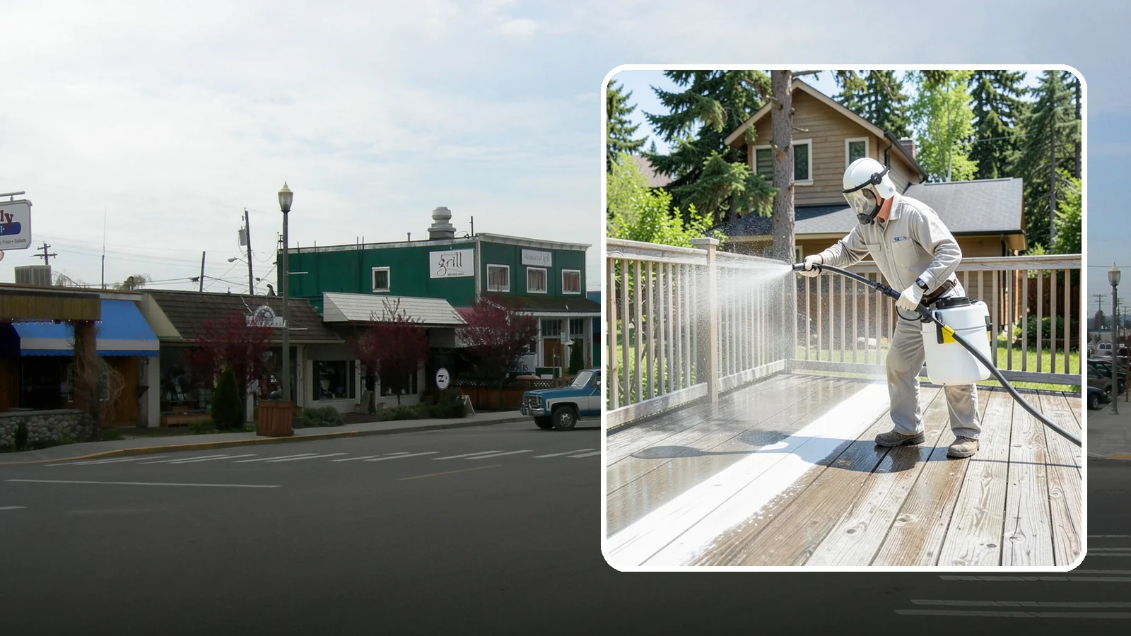 Deck Restoration Cleaning in Stanwood, Snohomish County, WA - Deep-restore a neglected deck through staged cleaning, stripping, and brightening back to usable wood.