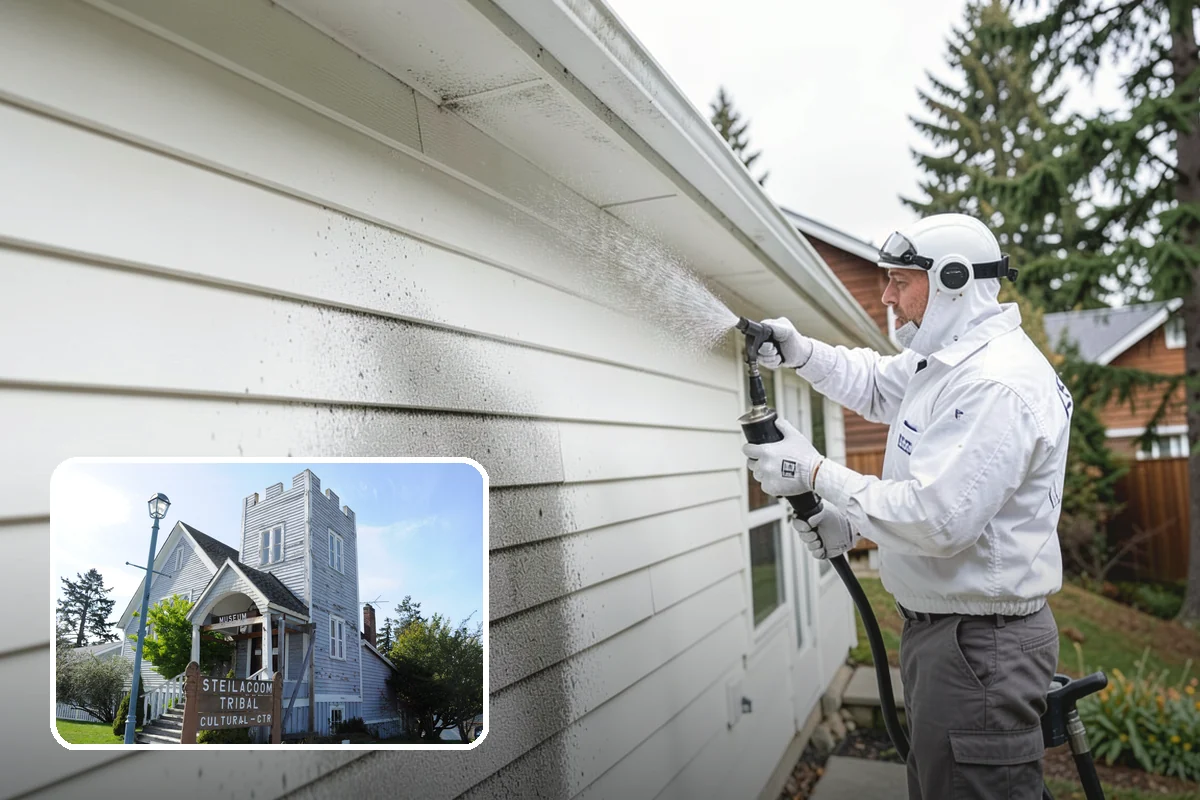 Deck Restoration Cleaning in Steilacoom, Pierce County, WA - Recovers a neglected deck to usable wood