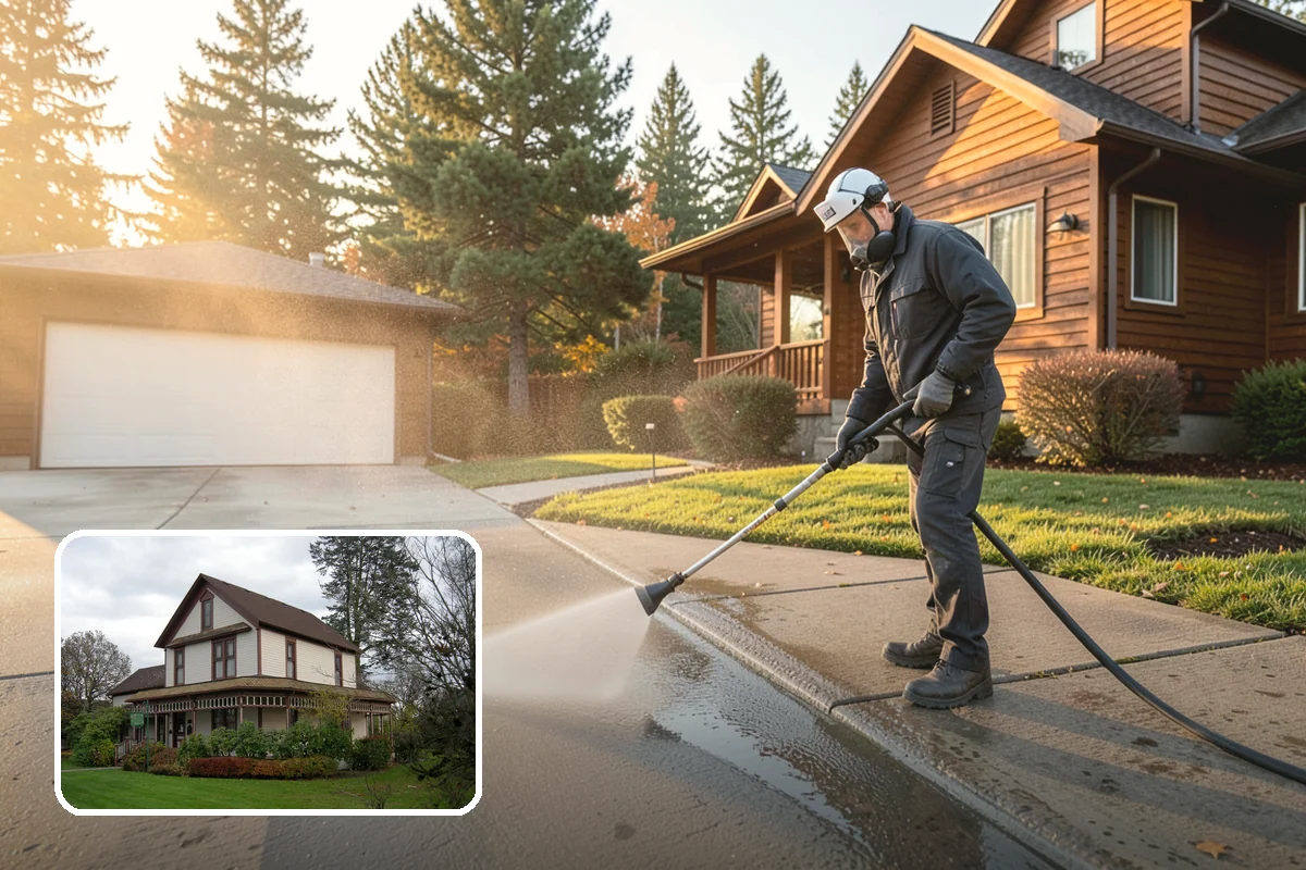 Deck Restoration Cleaning in Sumner, Pierce County, WA - Recovers a neglected deck to usable wood