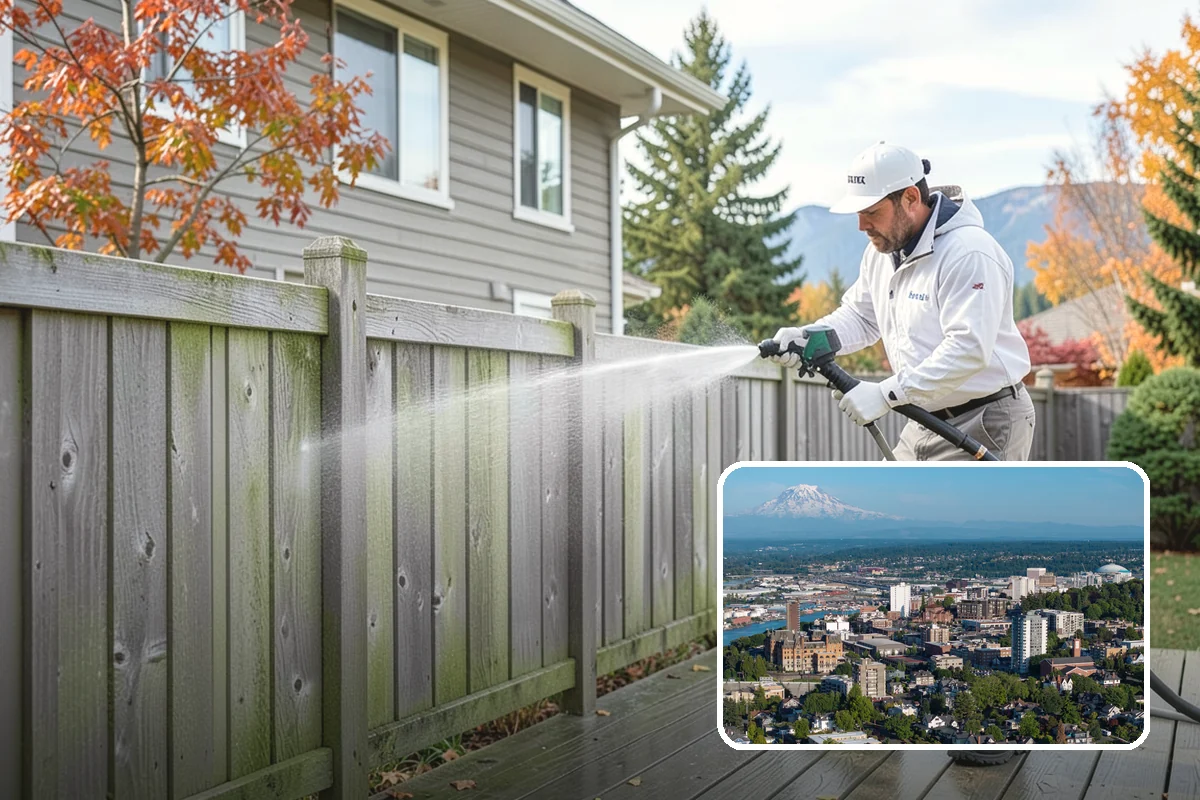 Deck Restoration Cleaning in Tacoma, Pierce County, WA - Recovers a neglected deck to usable wood