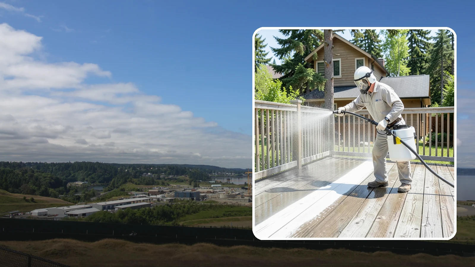 Deck Restoration Cleaning in University Place, Pierce County, WA - Deep-restore a neglected deck through staged cleaning, stripping, and brightening back to usable wood.