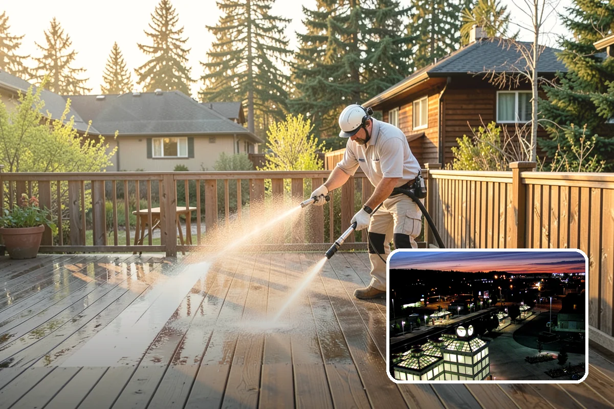 Deck Sealing Preparation in Auburn, King County, WA - Opens the grain for deep sealer penetration