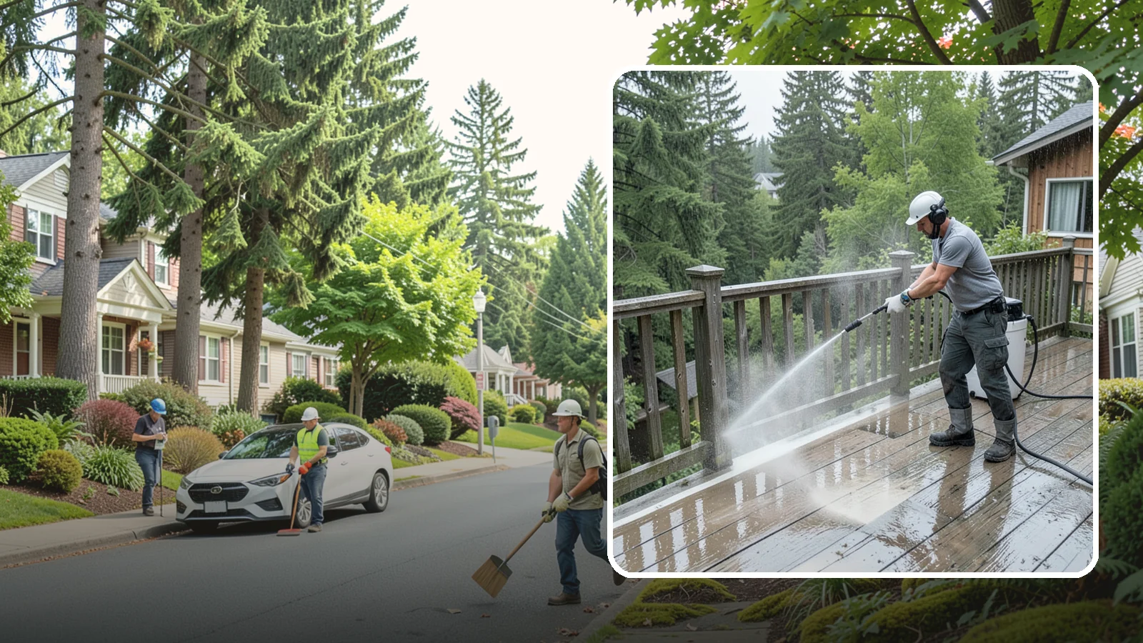 Deck Sealing Preparation in Beaux Arts Village, King County, WA - Clean, brighten, and prep a deck so sealer or stain penetrates and lasts through wet seasons.