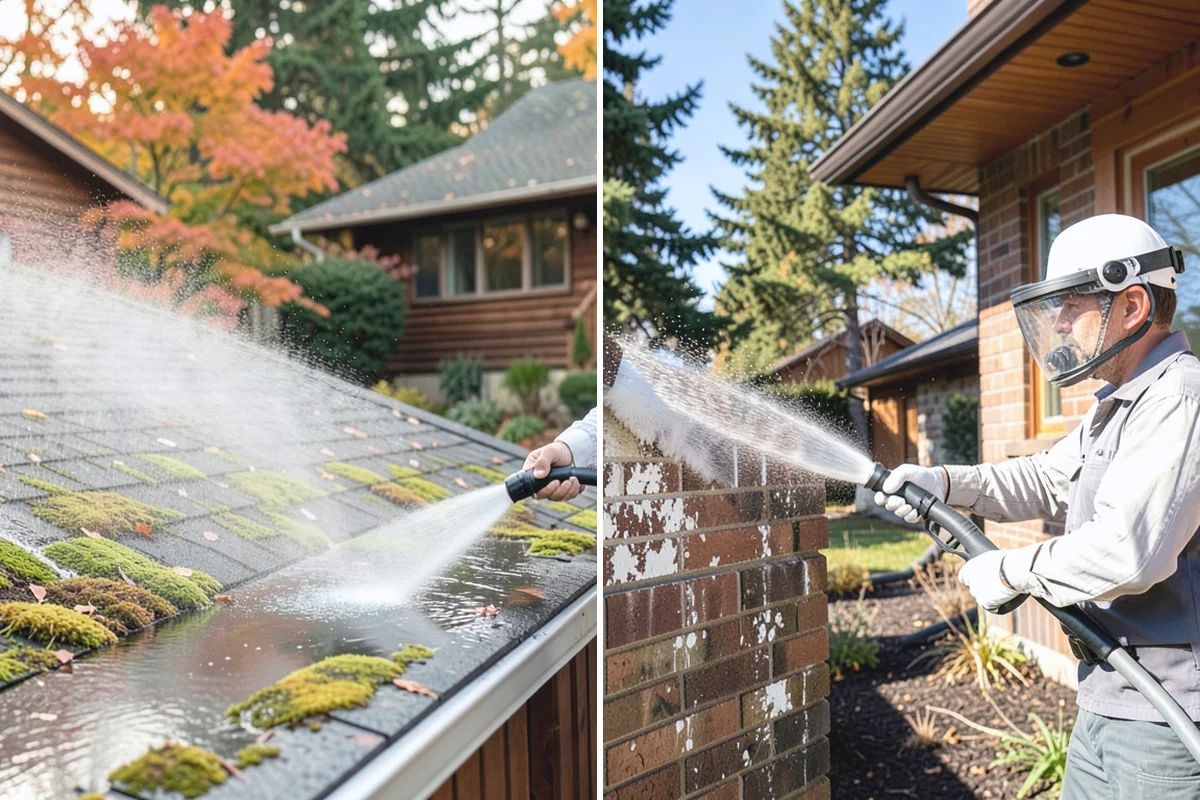 Deck Sealing Preparation in Coupeville, Island County, WA - Soft wash and remove all biological growth