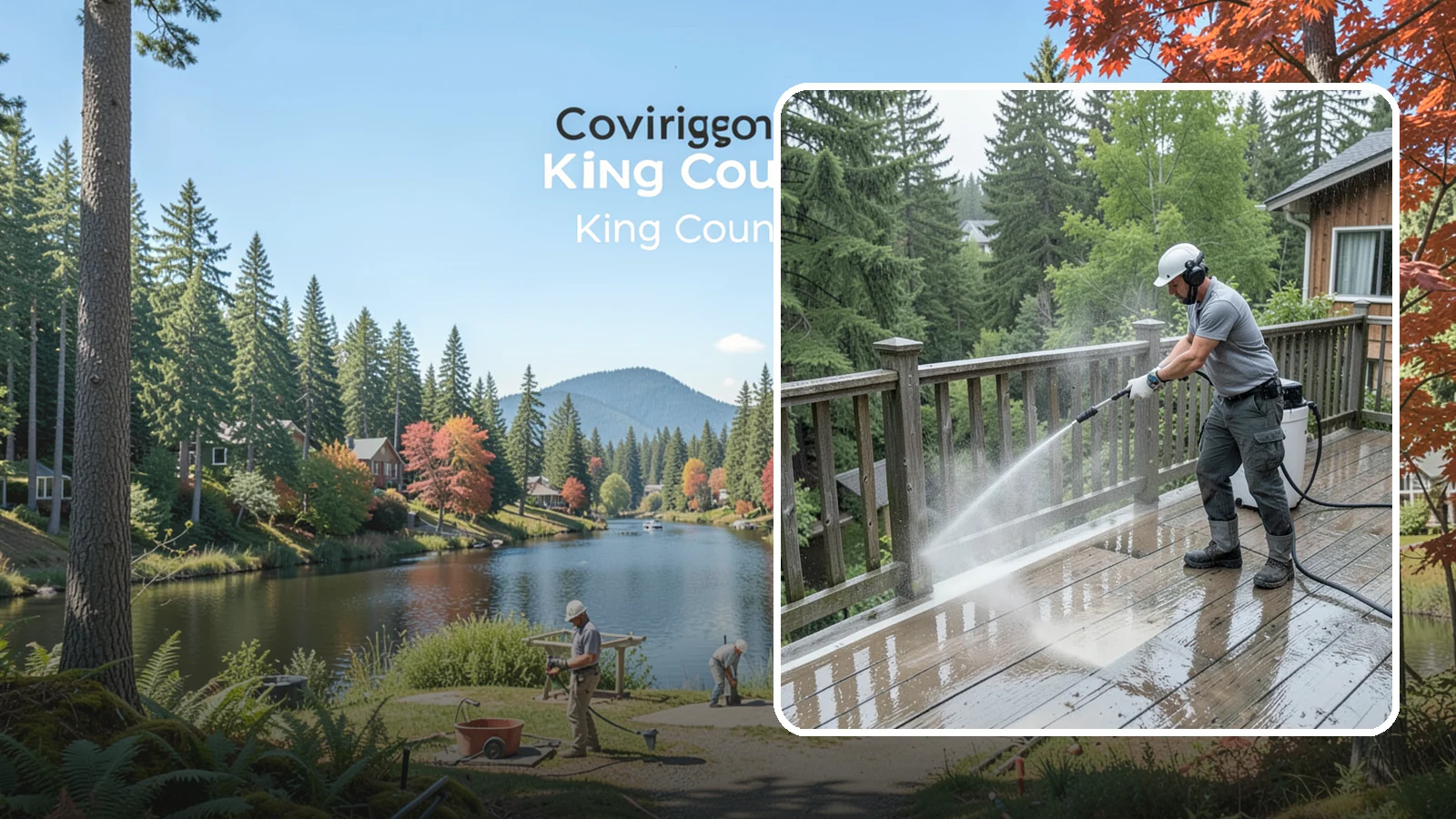 Deck Sealing Preparation in Covington, King County, WA - Clean, brighten, and prep a deck so sealer or stain penetrates and lasts through wet seasons.