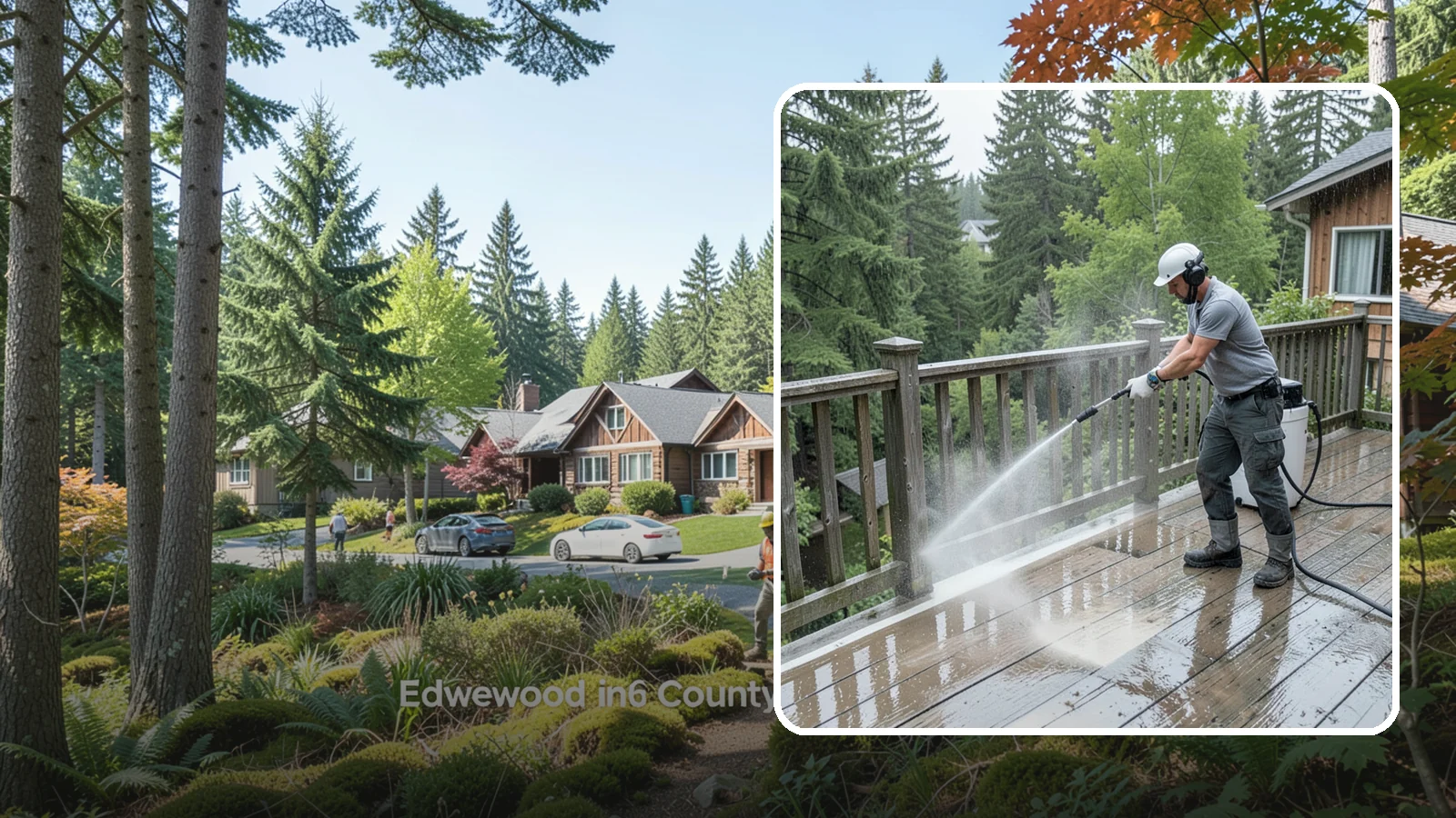 Deck Sealing Preparation in Edgewood, Pierce County, WA - Clean, brighten, and prep a deck so sealer or stain penetrates and lasts through wet seasons.