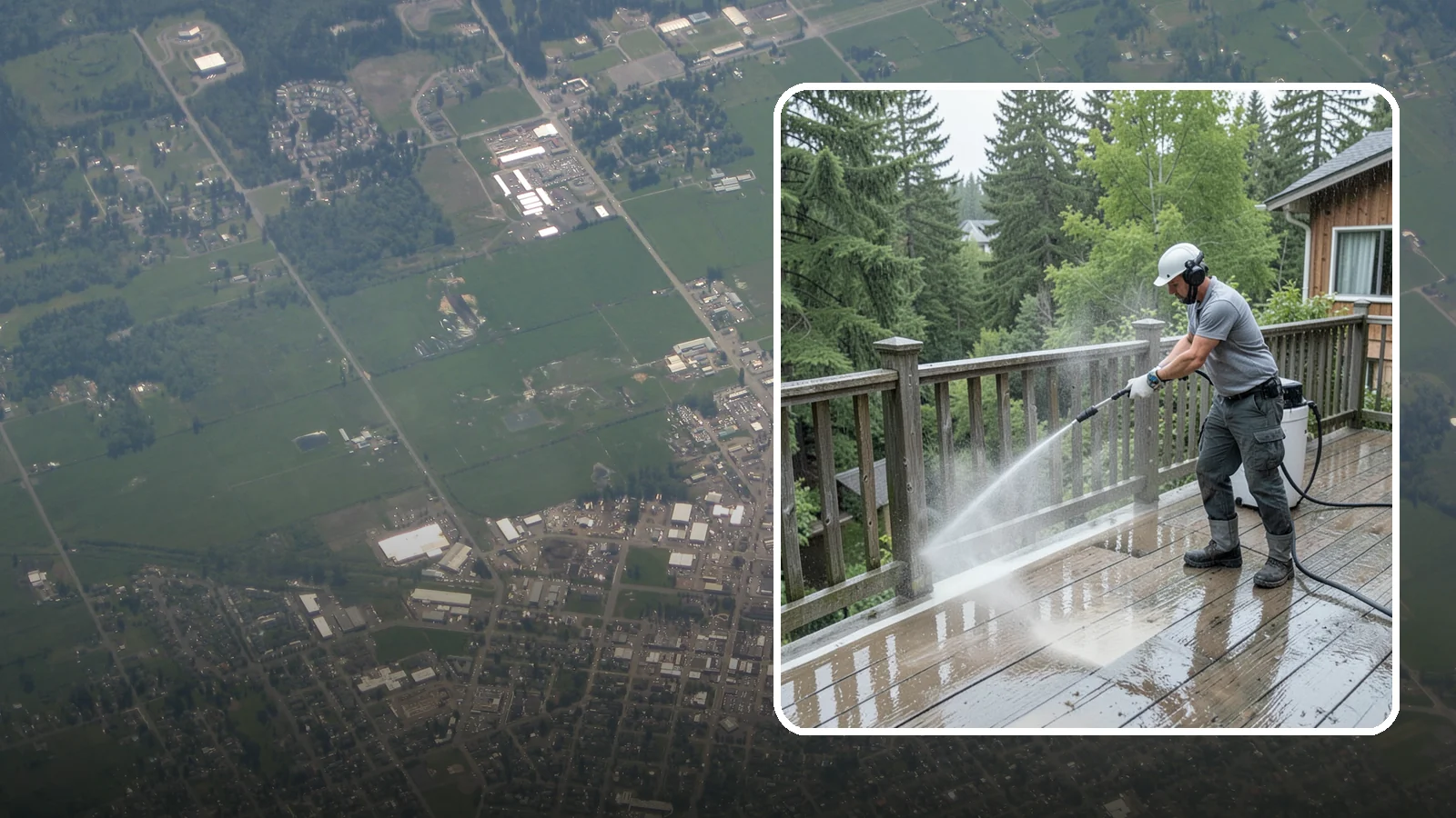 Deck Sealing Preparation in Enumclaw, King County, WA - Clean, brighten, and prep a deck so sealer or stain penetrates and lasts through wet seasons.