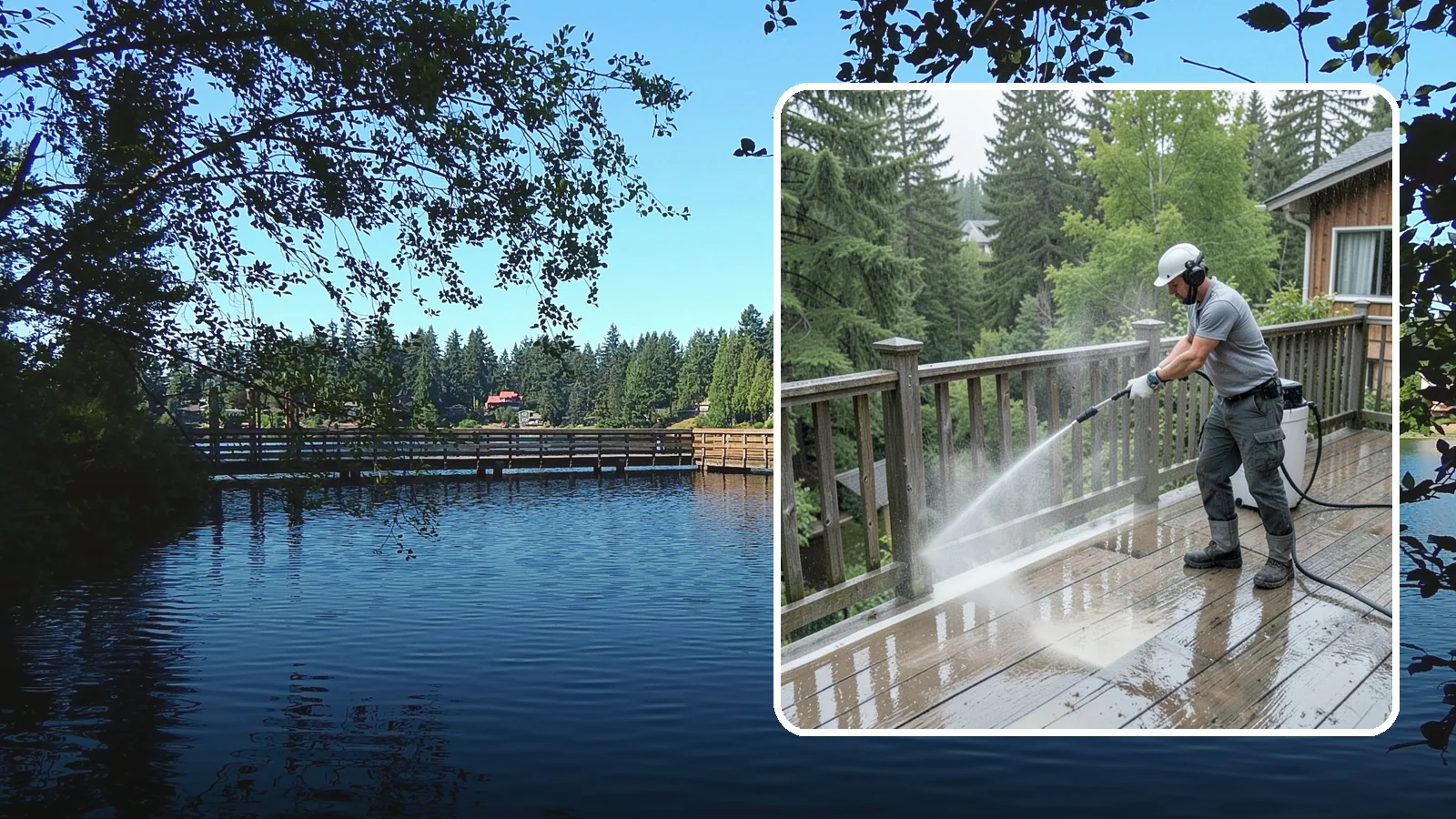 Deck Sealing Preparation in Federal Way, King County, WA - Clean, brighten, and prep a deck so sealer or stain penetrates and lasts through wet seasons.