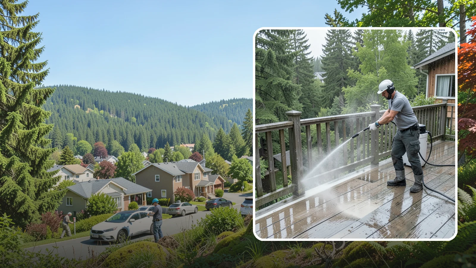 Deck Sealing Preparation in Index, Snohomish County, WA - Clean, brighten, and prep a deck so sealer or stain penetrates and lasts through wet seasons.
