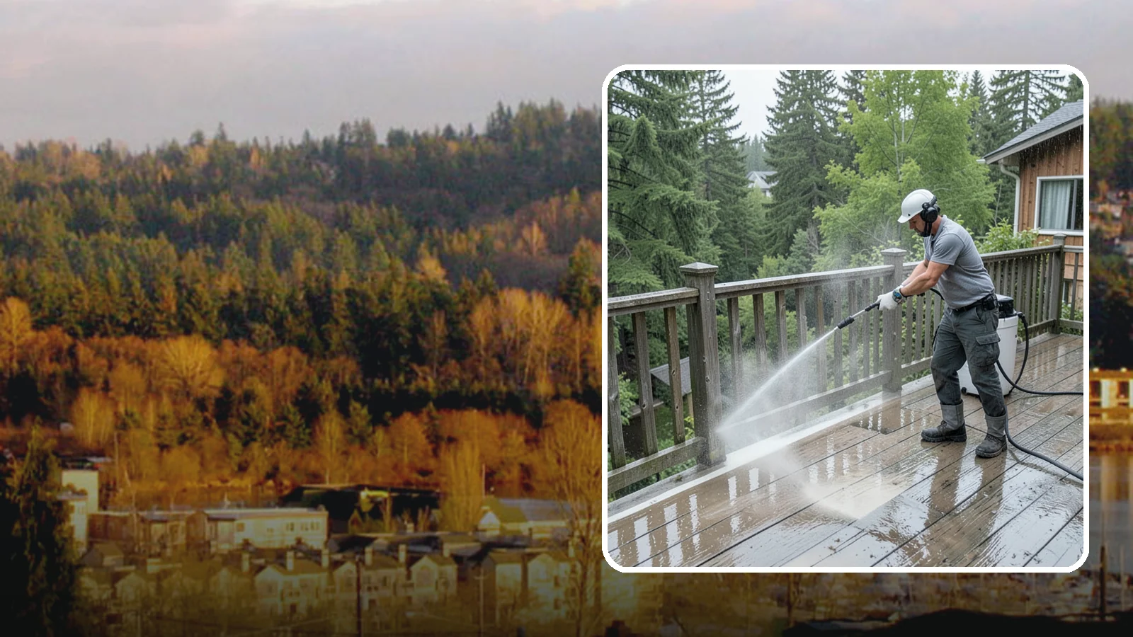 Deck Sealing Preparation in Kenmore, King County, WA - Clean, brighten, and prep a deck so sealer or stain penetrates and lasts through wet seasons.